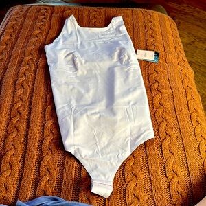 NWT Pinsy High Neck Hourglass Shapewear Thong Lilac Bodysuit 2X